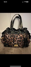 Juicy Couture Quilted Rhinestone Daydreamer Bag In Leopard Print, Vintage Y2k