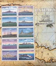 Burkina Faso 1999 - Bateaux  Ships - Sheet of 10 Stamps - Scott #1133 - MNH