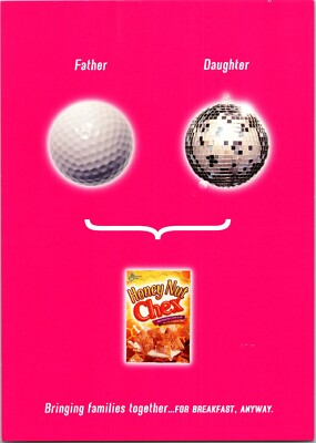 Postcard Honey Nut Chex Cereal Advertising Golf Ball Disco Ball