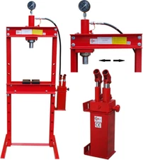 Werkstattpresse 20T Hydraulikpresse mit 2-Pumpen hydraulisch Rahmenpresse Presse