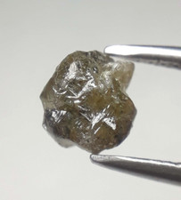 Natural Rough Diamond Green Rough Natural Uncut Diamond 0.70 Ct Raw Diamond Ring