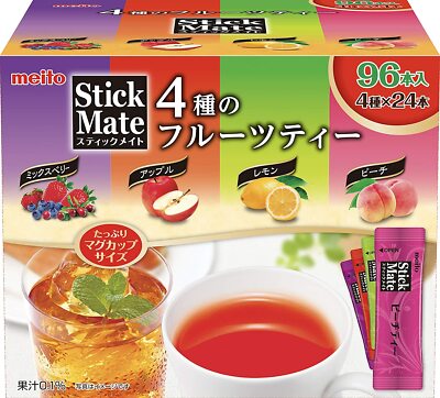 Meito Stick Mate Fruit Tea Assortment 96 pcs Japan