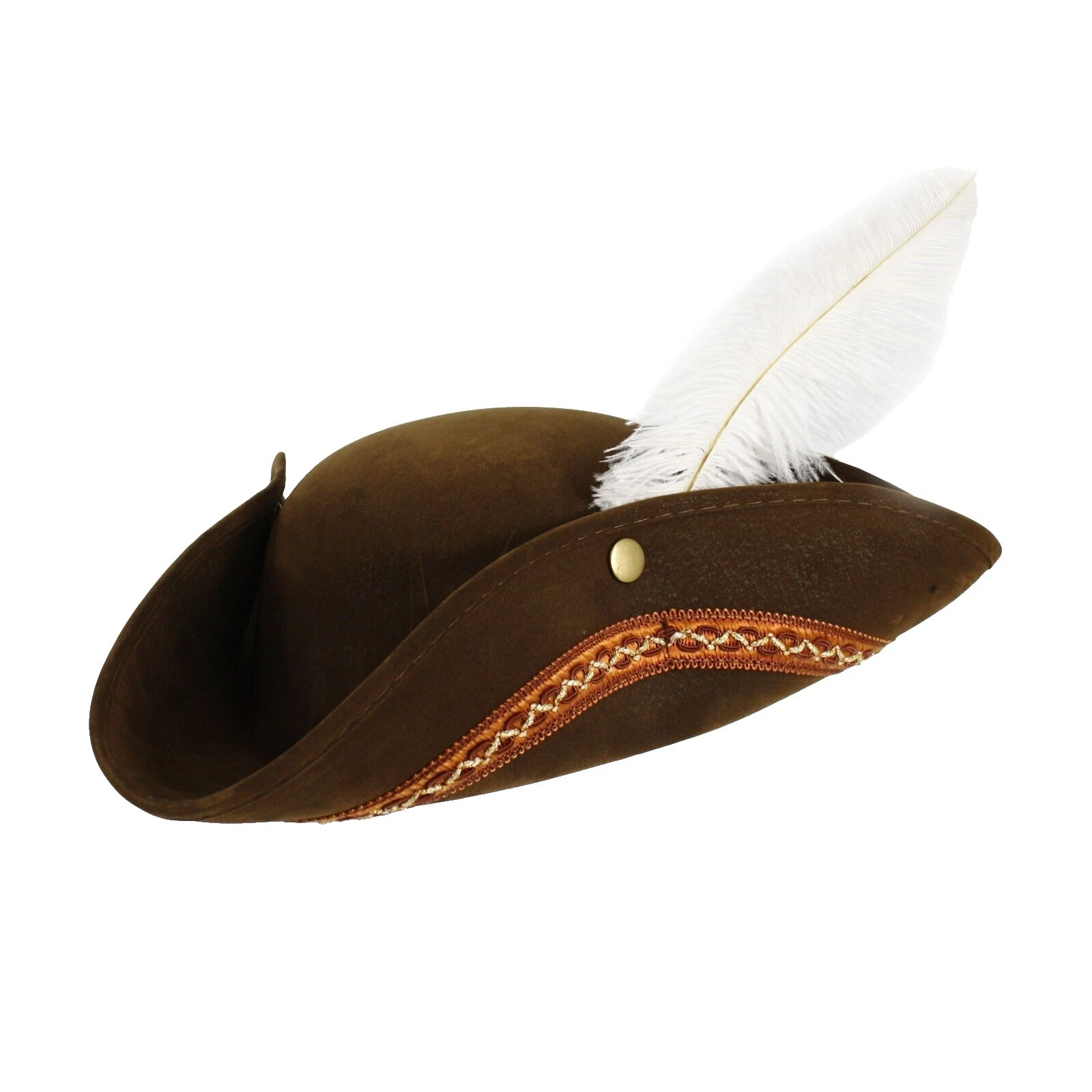Brown Feather Costume Cloches