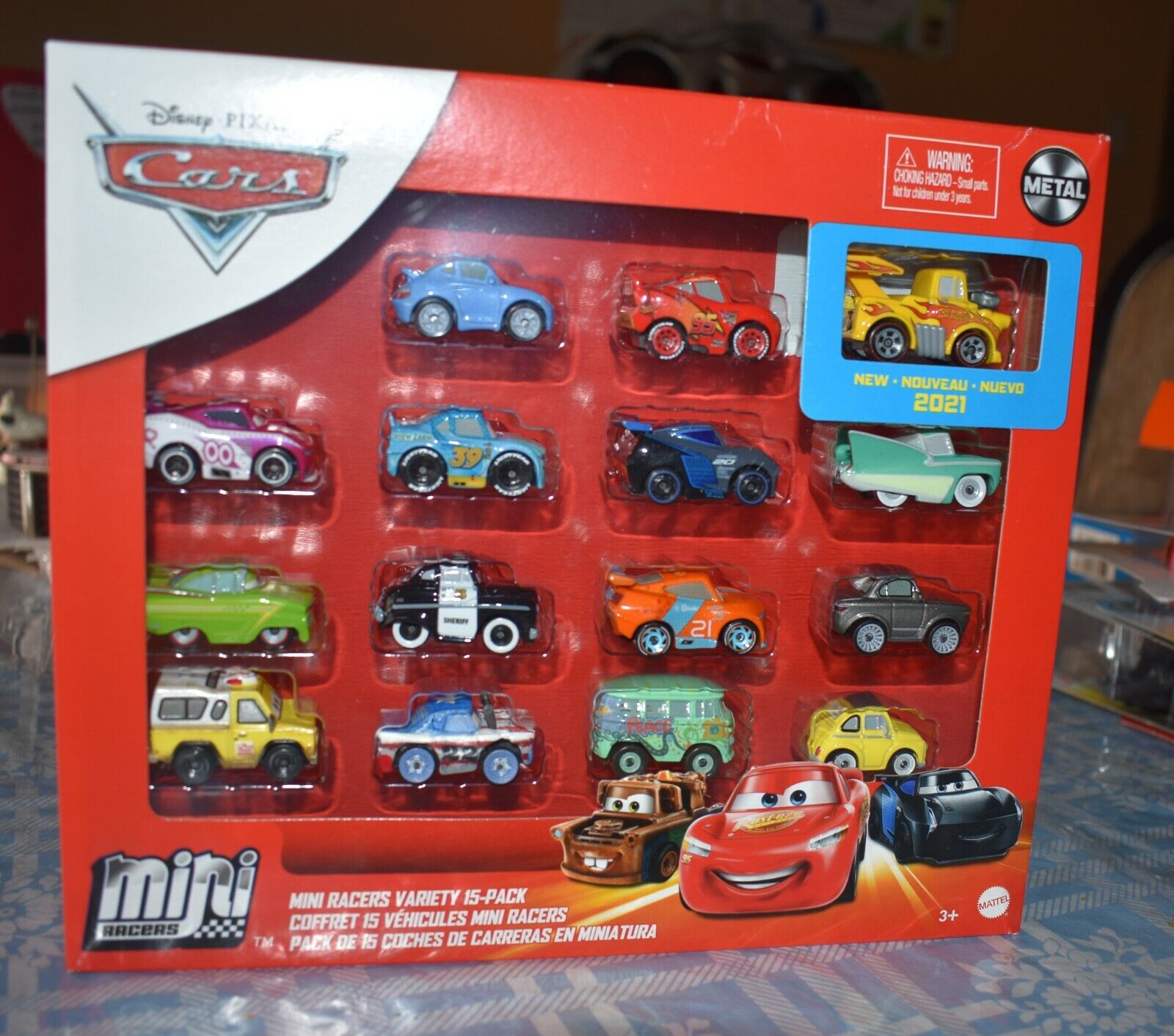 Disney Carros - Pack 05 Miniaturas - Mcqueen Original Mattel