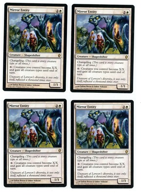 MIRROR ENTITY X4 Commander 2013  Magic MTG NM/LP Playset