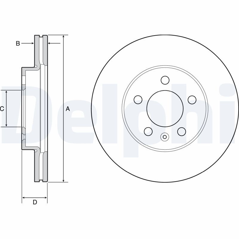Disque de frein DELPHI BG4963C Skoda Kamiq Scala Fabia IV