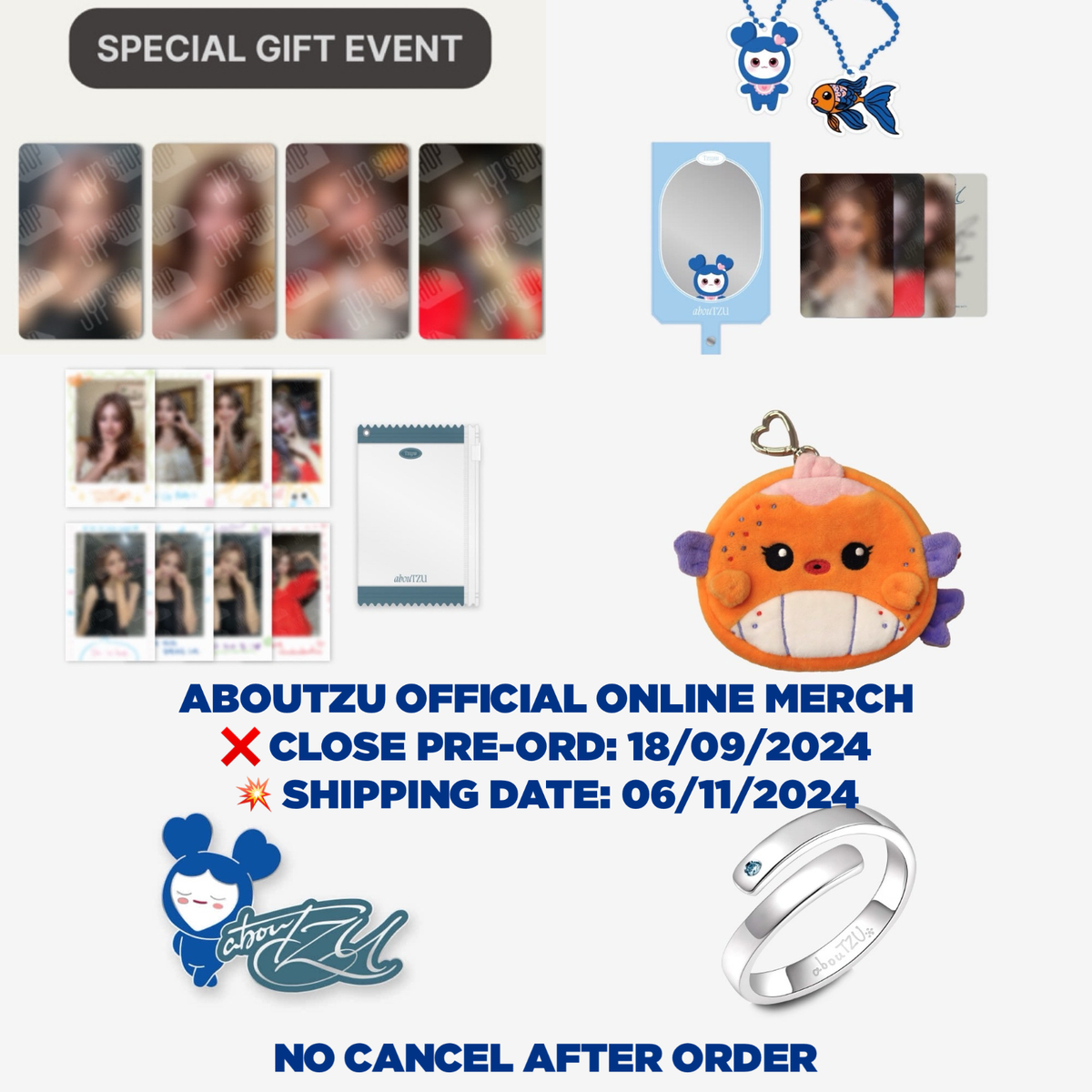 TZUYU POP-UP ABOUTZU DEBUT SOLO OFFICIAL PHOTOCARD POB ONLINE