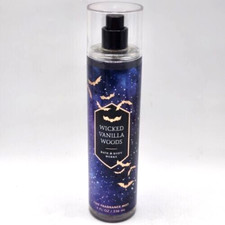 BATH  BODY WORKS WICKED VANILLA WOODS FINE FRAGRANCE MIST BODY SPRAY 8 OZ NEW