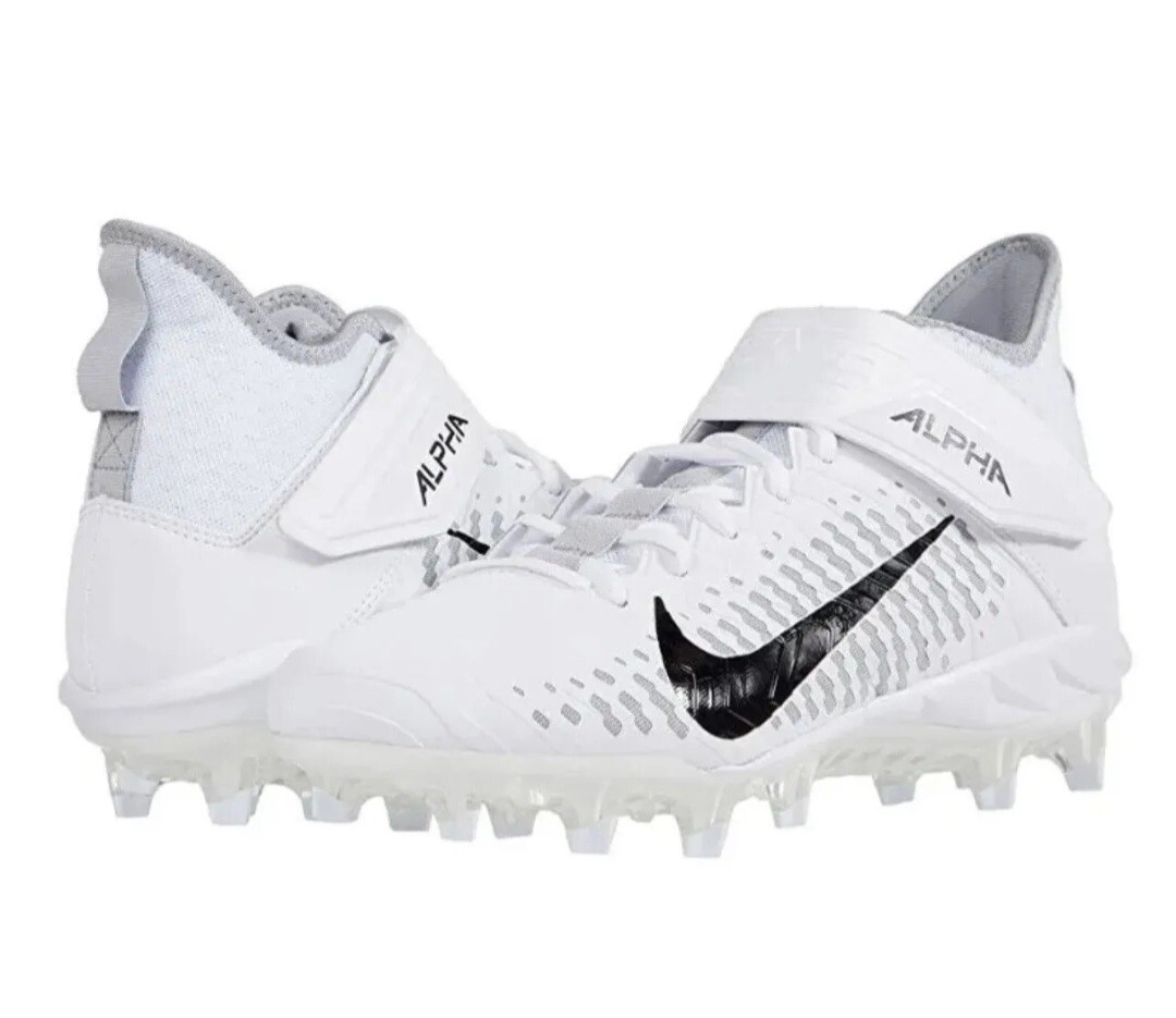 Nike Alpha Menace Pro 2 Football Cleats White Platinum BV3951-100 Size 12.5 New