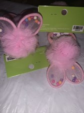 Set Of 2 Pink Bunny Ponytail Holders Easter