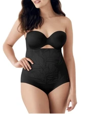 NEW Maidenform Woman's LYCRA Fitsense Hi-Waist Sculpting Brief Panty Black Small