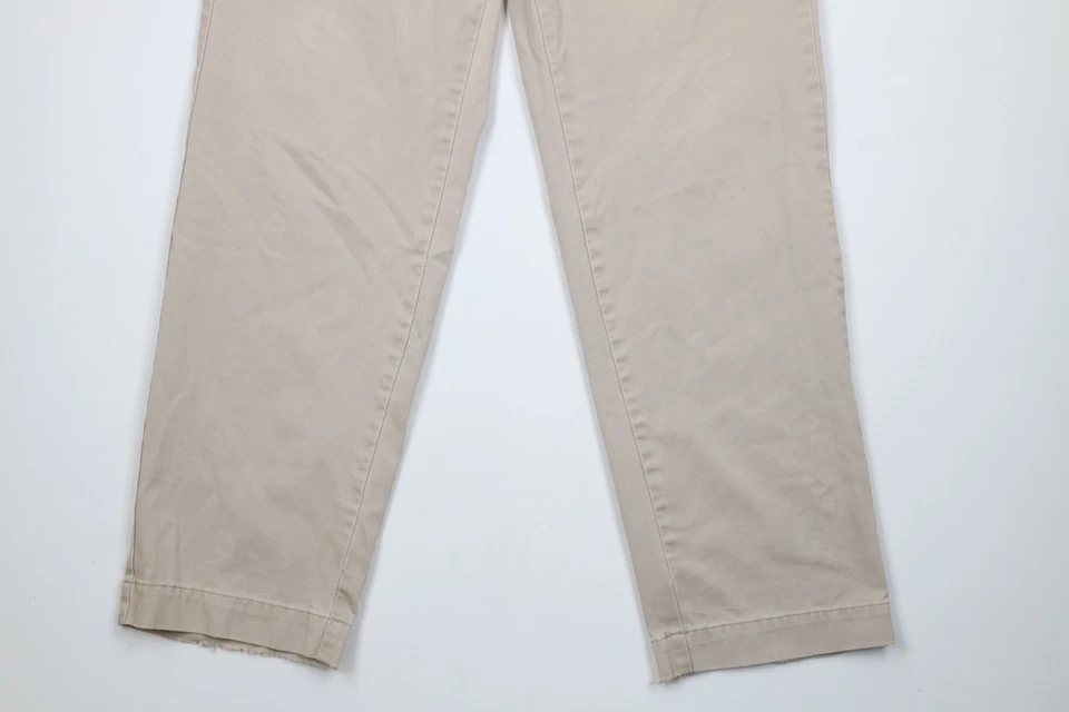 Pantalones chinos vintage años 90 Ralph Lauren para hombre 31x32 desgastados pierna recta caquis Foto 4 de 4