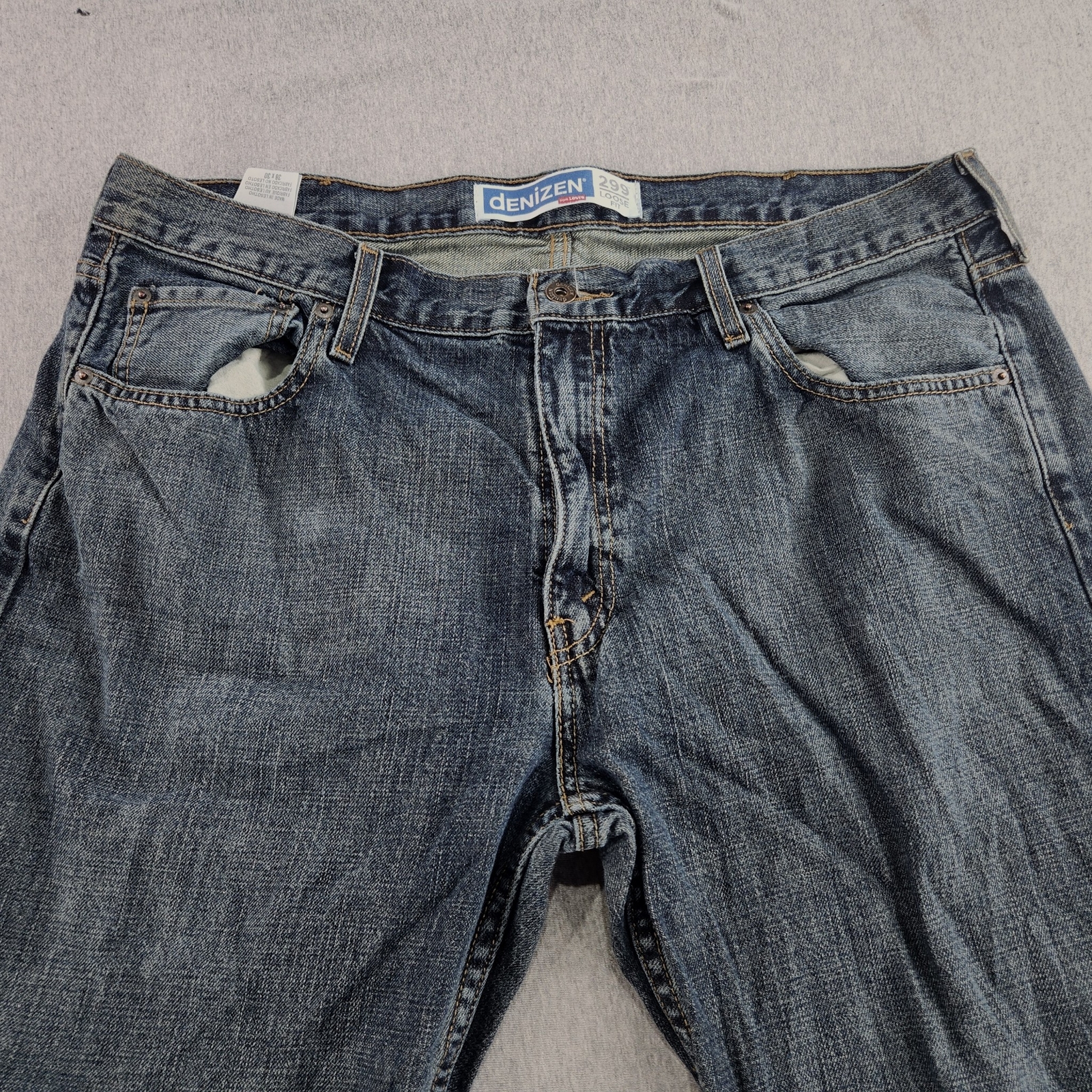 Vintage Denizen 299 Levis Men's Jeans Size 38x30 Loose Fit See Picture Belt Loop thumbnail 10