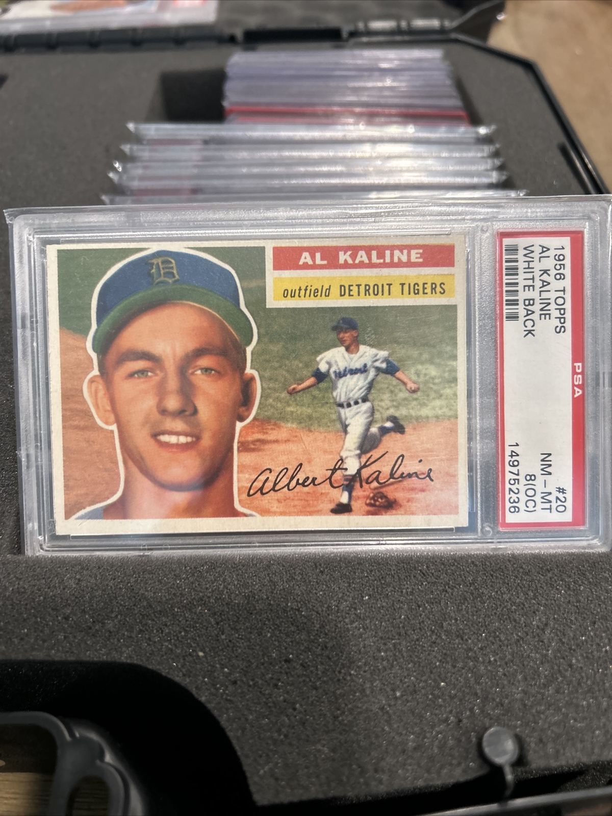 1956 Topps Al Kaline #20 PSA 8 White Back