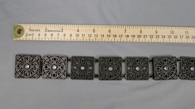 Bronze Square Link Rhinesone Bohemian Concho Belt Filigree  display picture 1