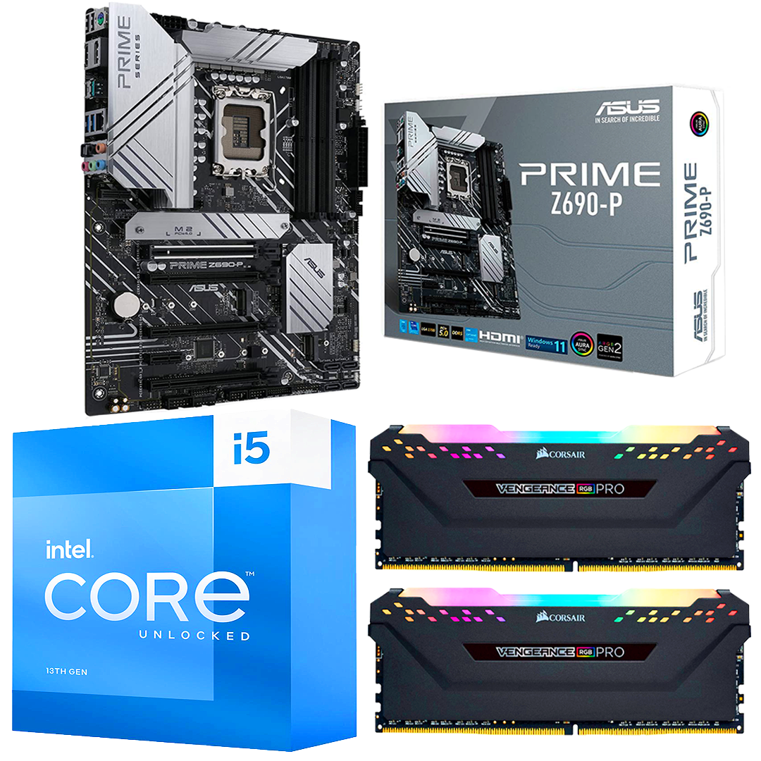 ASUS PRIME Z690-P + Intel i5 13600K + Corsair 32GB DDR4 RAM - BOARD+CPU+RAM
