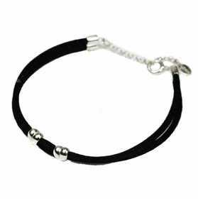 Links Of London Heart Silk Cord Silver Bracelet Ebay