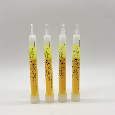 Nintendo Pokémon Pikachu Designware 2014 Glow Sticks Lot Of 4 Read Collectors