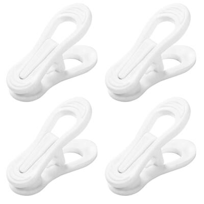 20 Pcs Multi-Purpose Plastic Clips for Hangers White Plastic Clips for Plastic
