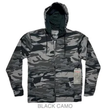 Royal Blue Apparel TECH FLEECE BLACK CAMO PRINT HOODIE BLACK/MULTICOLOR 87074ZH
