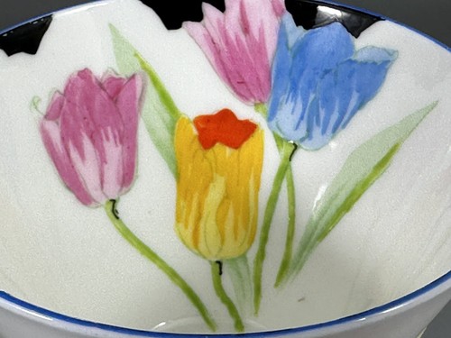 Royal Paragon Art Deco Tea Cup Trio Tulip Pattern - Excellent - Picture 7 of 22