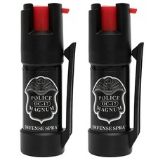 2 Police Magnum pepper spray .50oz bottom clip self defense security protection