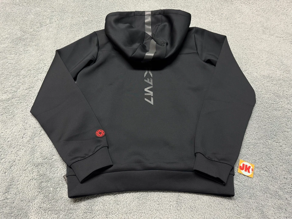 NEW Star Wars Columbia Hoodie Kids Youth Large Black Darth Vader Pullover Red - Image 2 of 4