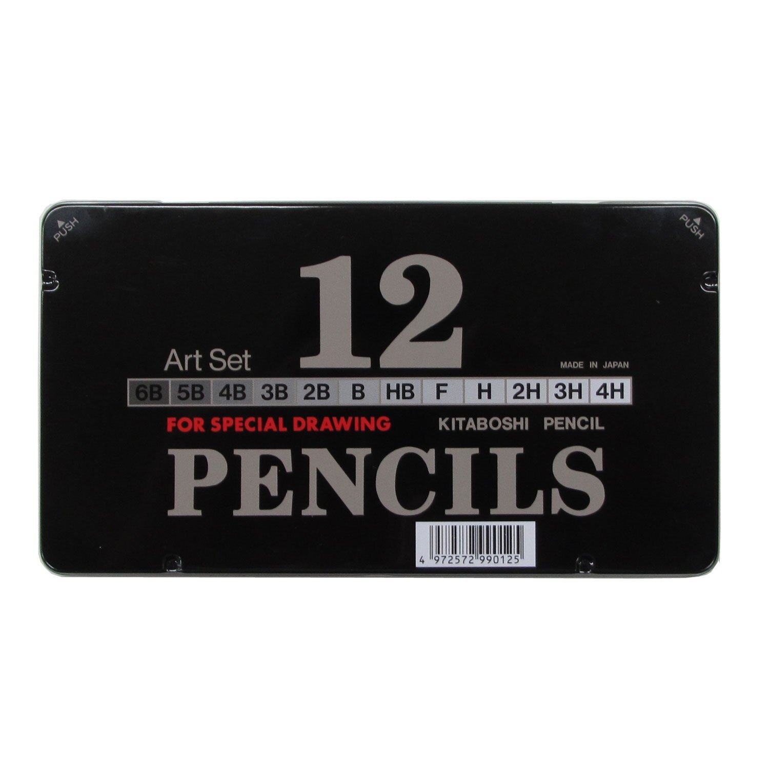 Kitaboshi Pencil Art Set for Drawing 6B - 4H One each Japanese Pencil Makers