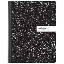 OFFICE DEPOT COMPOSITION BOOKS, 7-1/2" X 9-3/4", COLLEGE RULED, - BLACK/WHITE