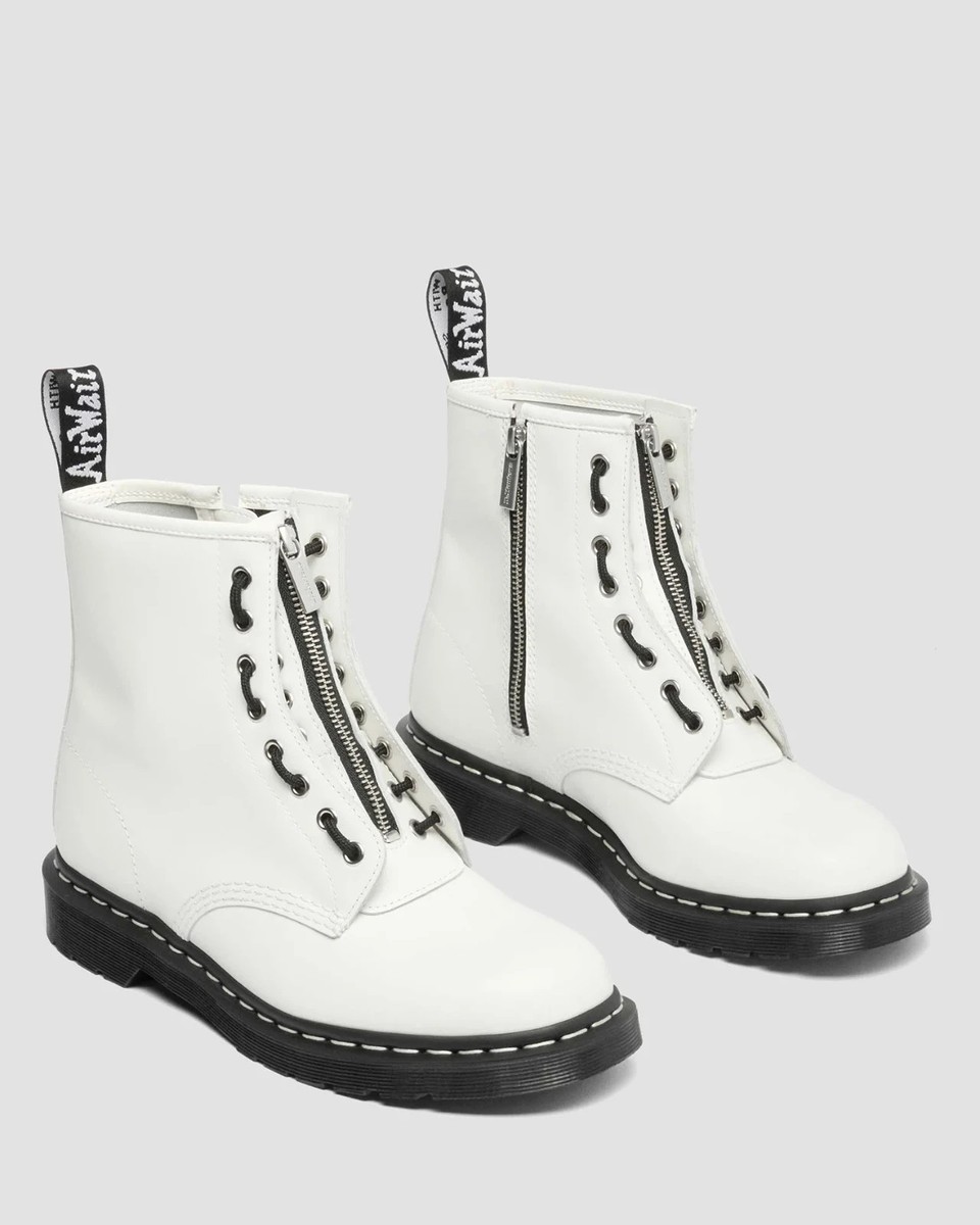 Dr. Martens Japan Exclusive 1460 ZIP White Stitch 8-Eye Boots