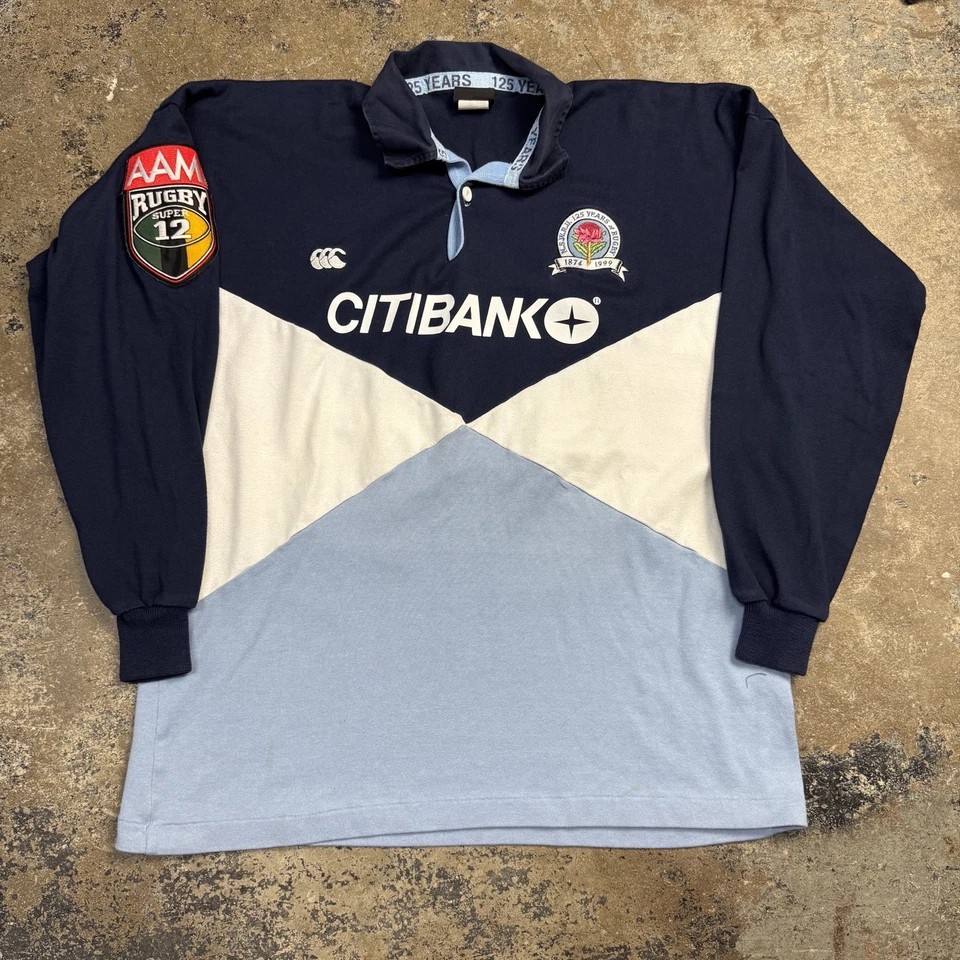 NSW Waratahs 1999 125 year anniversary Canterbury Rugby Jersey Citi Bank Sz XL - Image 3 of 4