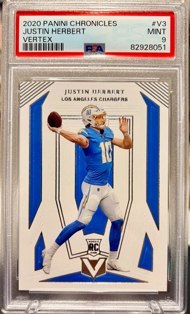 2020 Panini Chronicles - Vertex Justin Herbert #V-3 RC PSA 9 Chargers