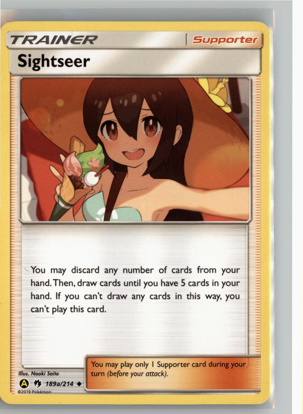 SIGHTSEER 189A/214 UC LOST THUNDER POKEMON NM
