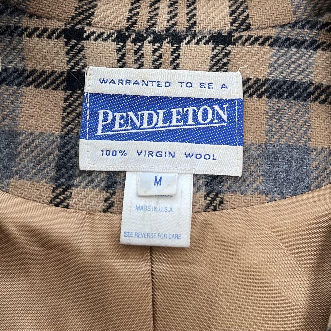 PENDLETON Swing Top Jacket Virgin Wool Check Size… - image 9