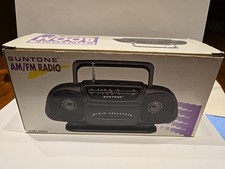VINTAGE SUNTONE RR2500 Mini 7" 5 Boom Box Portable AM/FM Radio Open BOX