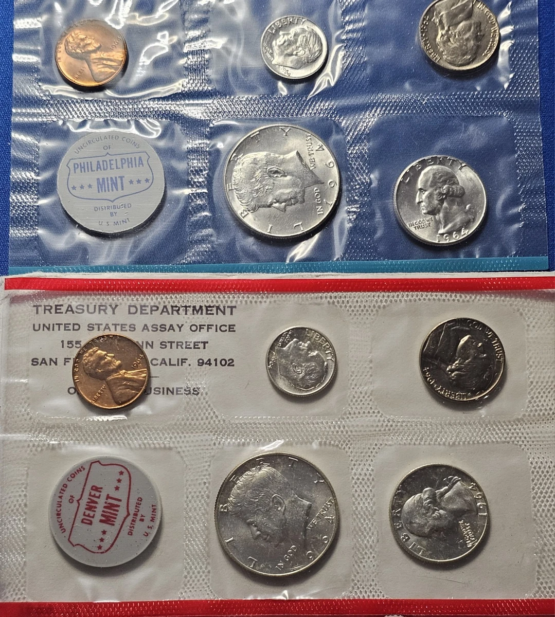 u*t様 united states mint set 1964 アメリカ合衆国 1964 Silver US Coin Mint Sets for sale | eBay