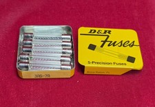 Vintage D&R 3AG-7A, 7A, 250V Fuses In Original All-Metal Case, 5 Pack - NEW