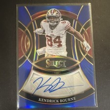 Panini Select 2025 Blue Prizm Signatures Auto Kendrick Bourne 49ers #SP-KBE /149