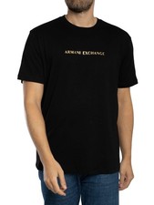 Image of Armani Exchange Men's Centre Logo T-Shirt, Black