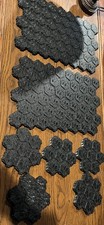 Lot of 4 Custom Heroscape Terrain 24 Hex and 5 7-Hex Black/Asphalt Tiles