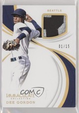 2019 Panini Immaculate Swatches Nameplate 1/15 Dee Gordon #IS-DG 0ff3