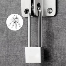 Stainless Steel 70mm Long Shackle Padlocks with Keys Outdoor Shed Weatherproof