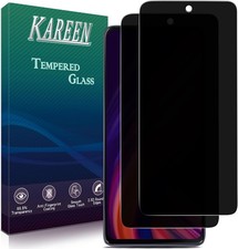 2 Pack Privacy Screen Protector for Motorola Moto G Power 5G 2025 Anti Black