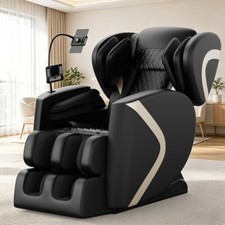 Massage Chair Recliner with Zero Gravity with Full Body Air Pressure Black Chair