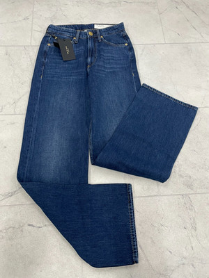 NWT $195 Rag & Bone The Logan Mid Rise Wide Leg In Annalise Size: 34