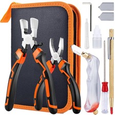 Glass Cutting Tool Kit with 8" Running Pliers Curved Jaws, 6" A KIT
