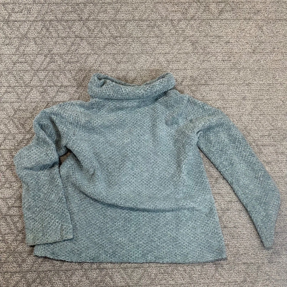 Suéter Sigrid Olsen cinza texturizado gola alta manga longa tamanho médio - Imagem 4 de 4