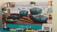 Paula Deen Riverbend Aluminum Nonstick Cookware Set - Set of 12, Blue