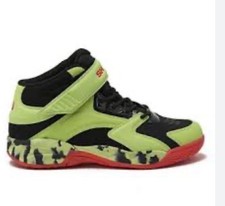 BOYS HIGH-TOP BASKETBALL SNEAKERS. NEÓN GREEN ,BLACK RED NEW SIZE  11