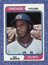 1974 Topps Baseball # 161 Ray Burris - Chicago Cubs   - Free Shipping